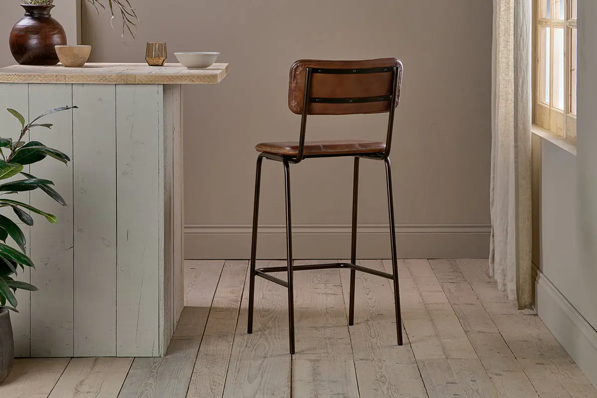 Nkuku - Ukari Counter Chair - Chocolate Brown