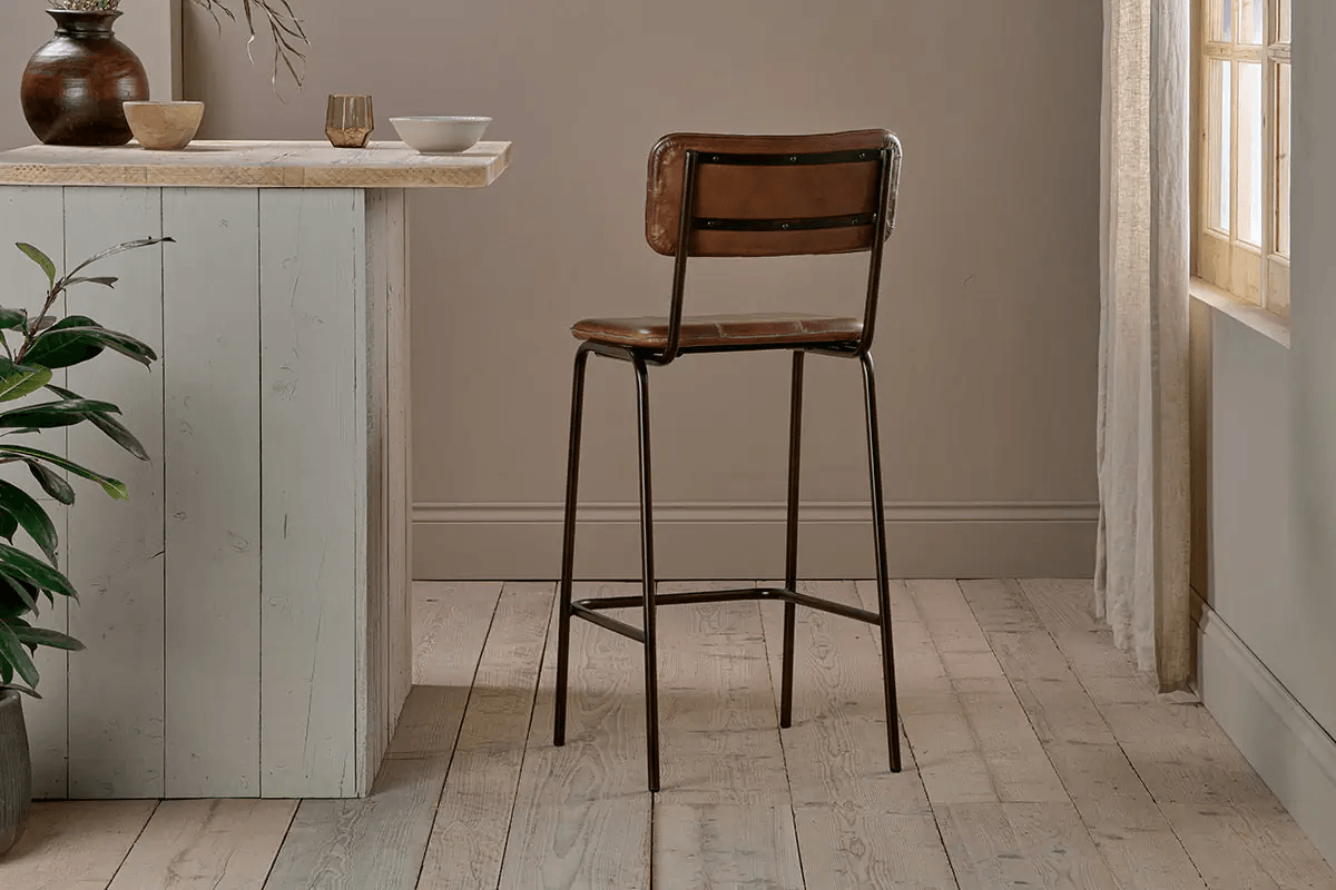 Nkuku - Ukari Counter Chair - Chocolate Brown