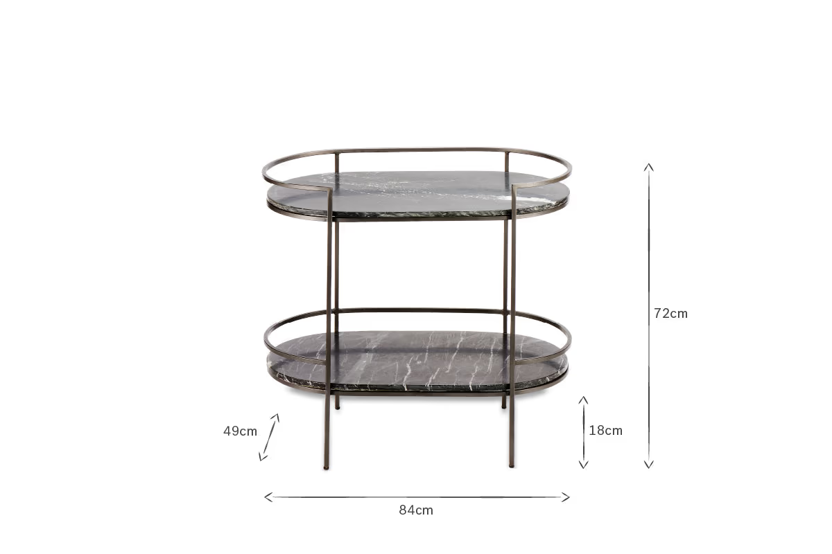 Nkuku - Karoko Marble Drinks Table