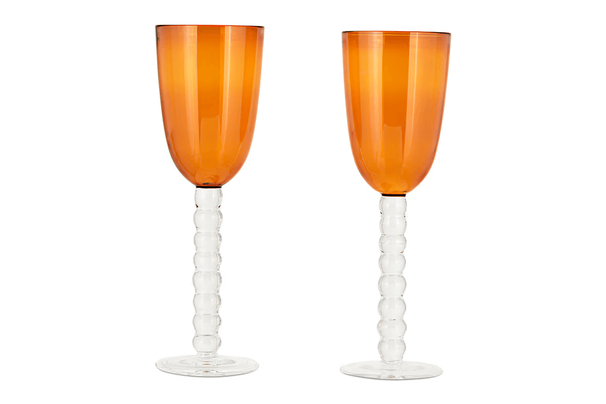 Nkuku - Thimma Wine Glass - Amber (Set of 2)
