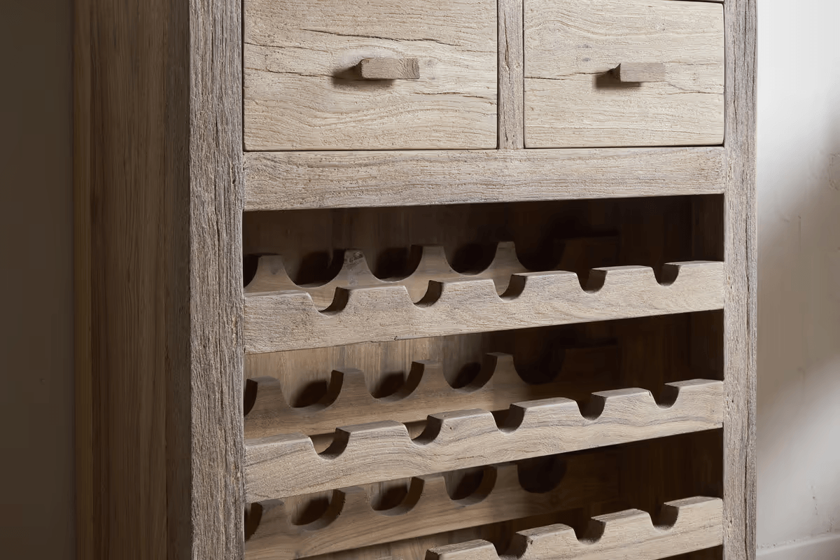 Nkuku - Shanthi Reclaimed Wood Wine Rack - Natural