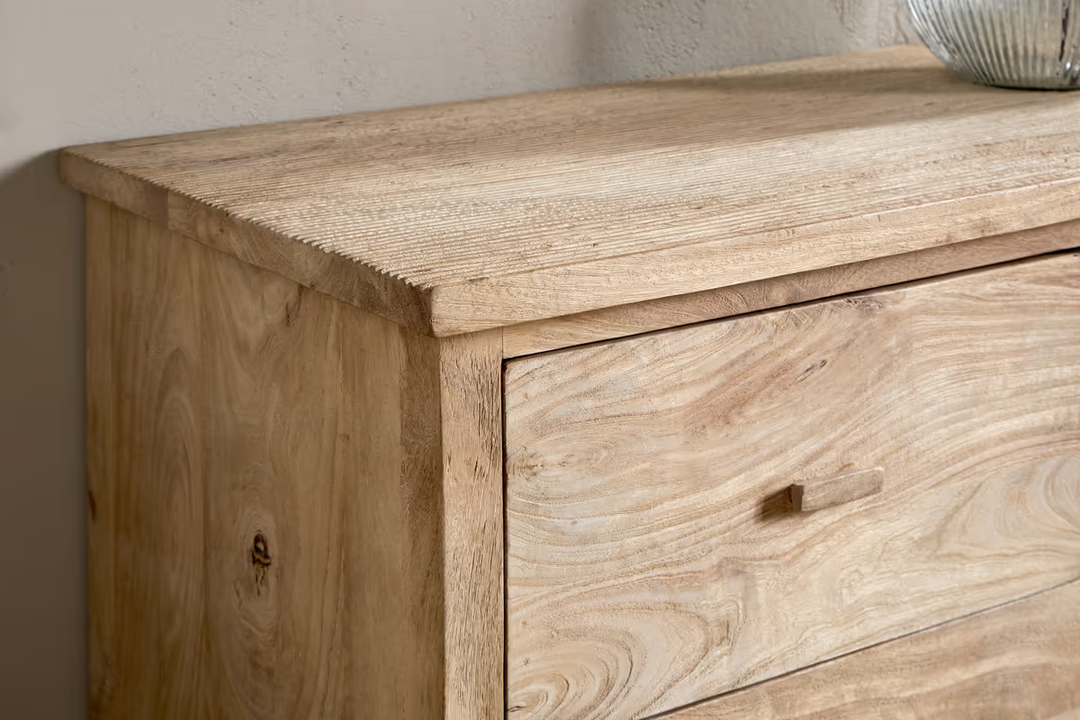 Nkuku - Vivan Grooved Chest of Drawers - Natural