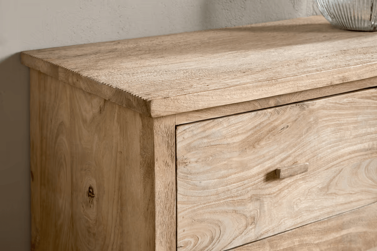 Nkuku - Vivan Grooved Chest of Drawers - Natural