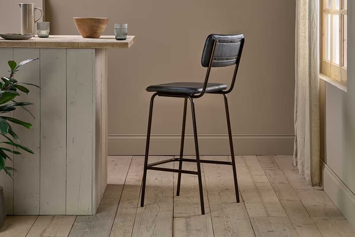 Nkuku - Ukari Counter Chair - Aged Black