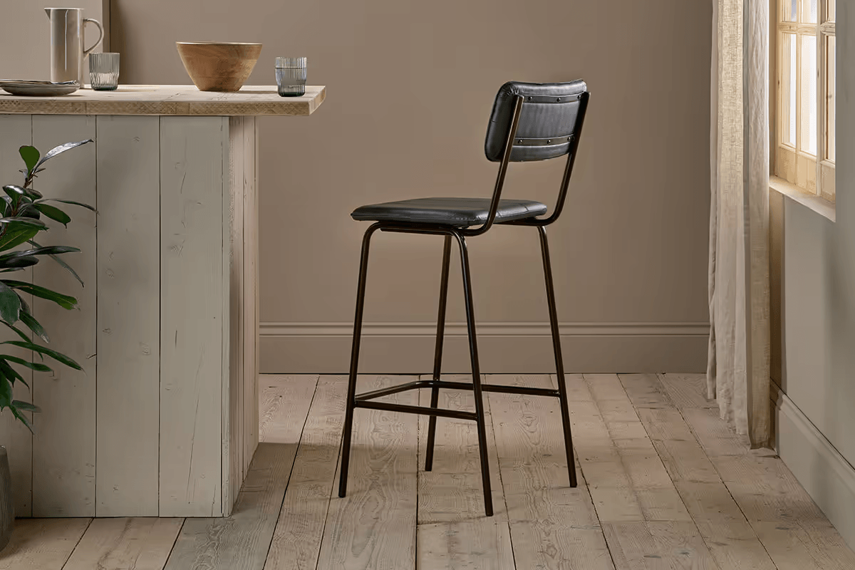 Nkuku - Ukari Counter Chair - Aged Black