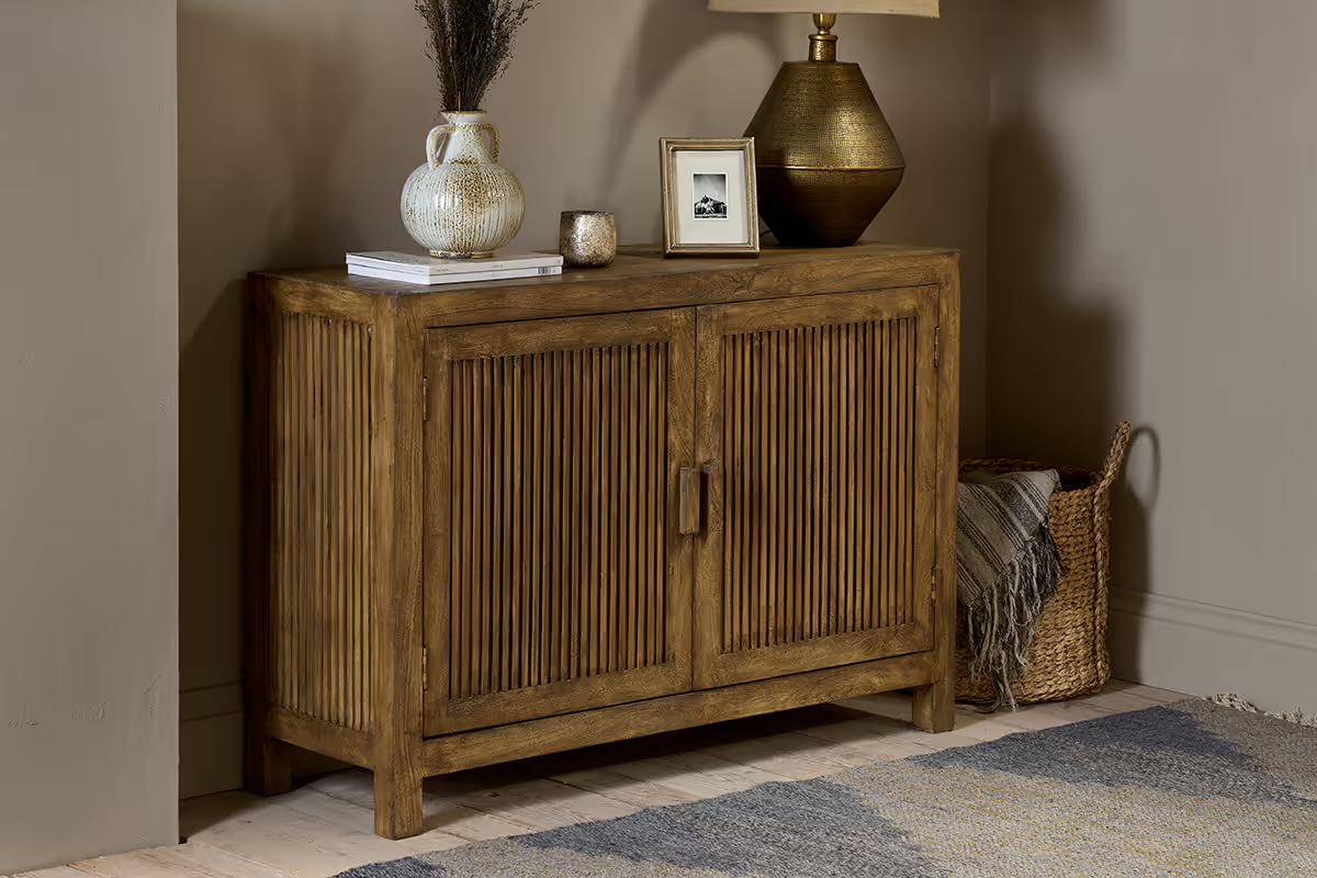 Nkuku - Yasha Reeded Mango Wood Sideboard