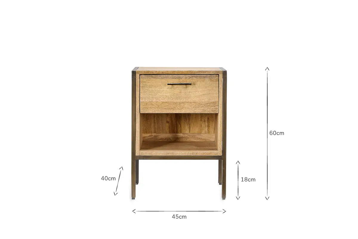 Nkuku - Dasai Mango Wood Bedside Table