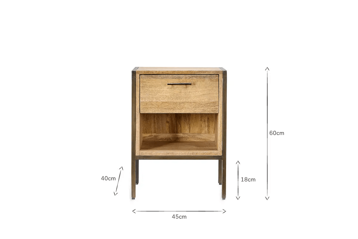 Nkuku - Dasai Mango Wood Bedside Table