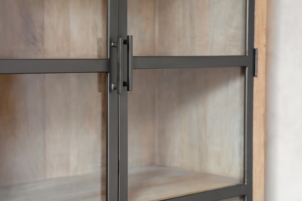 Nkuku - Nirvi Wood & Iron Cabinet - Black