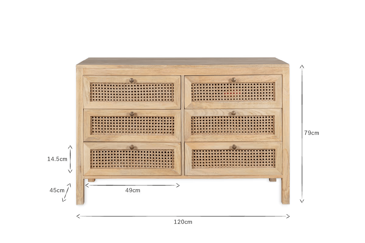 Nkuku - Kanz Mango Wood Chest Of Drawers - Natural