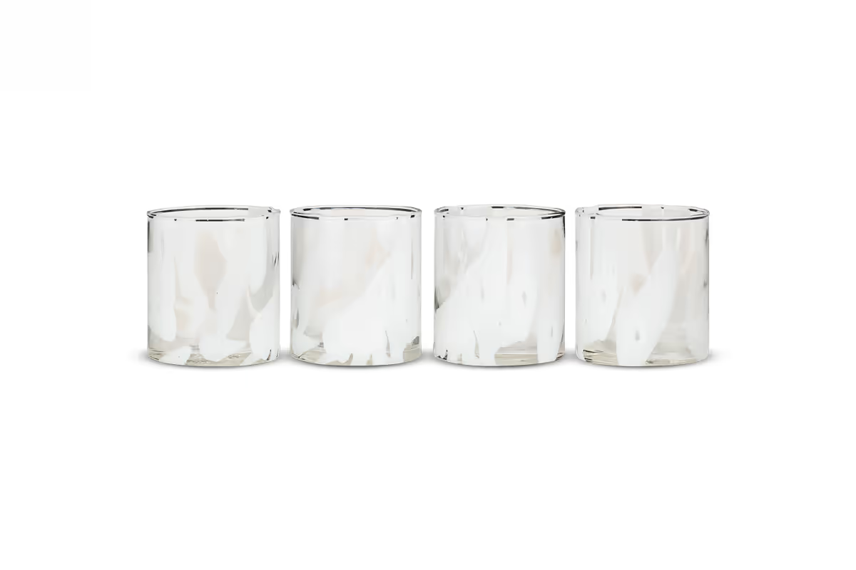 Nkuku - Lohara Tumbler - White (Set of 4)