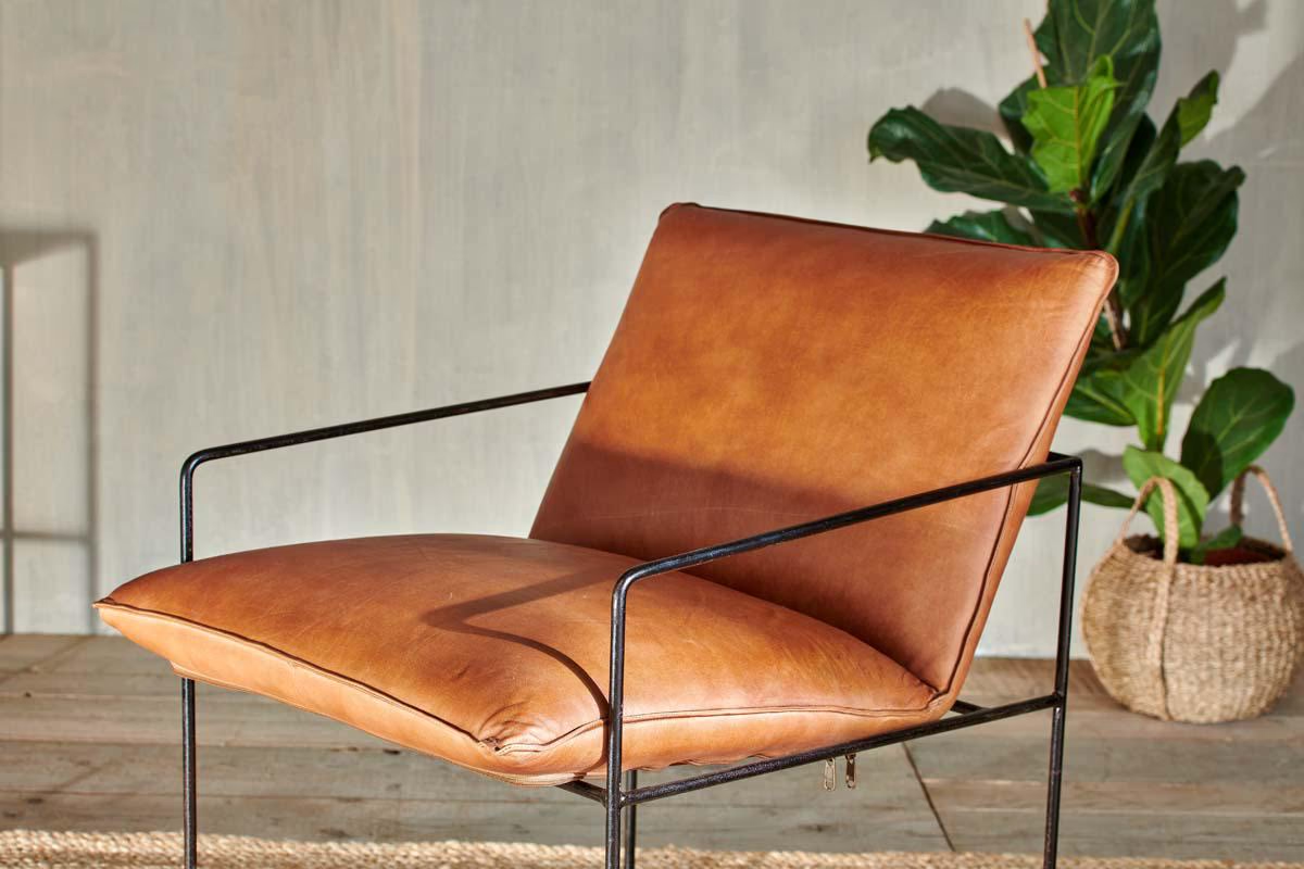 Nkuku - Durium Leather Lounger - Aged Tan