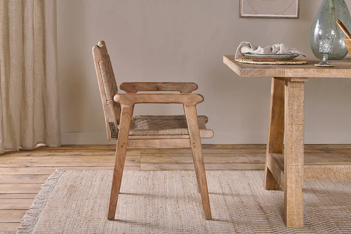 Nkuku - Vinay Woven Dining Chair - Natural