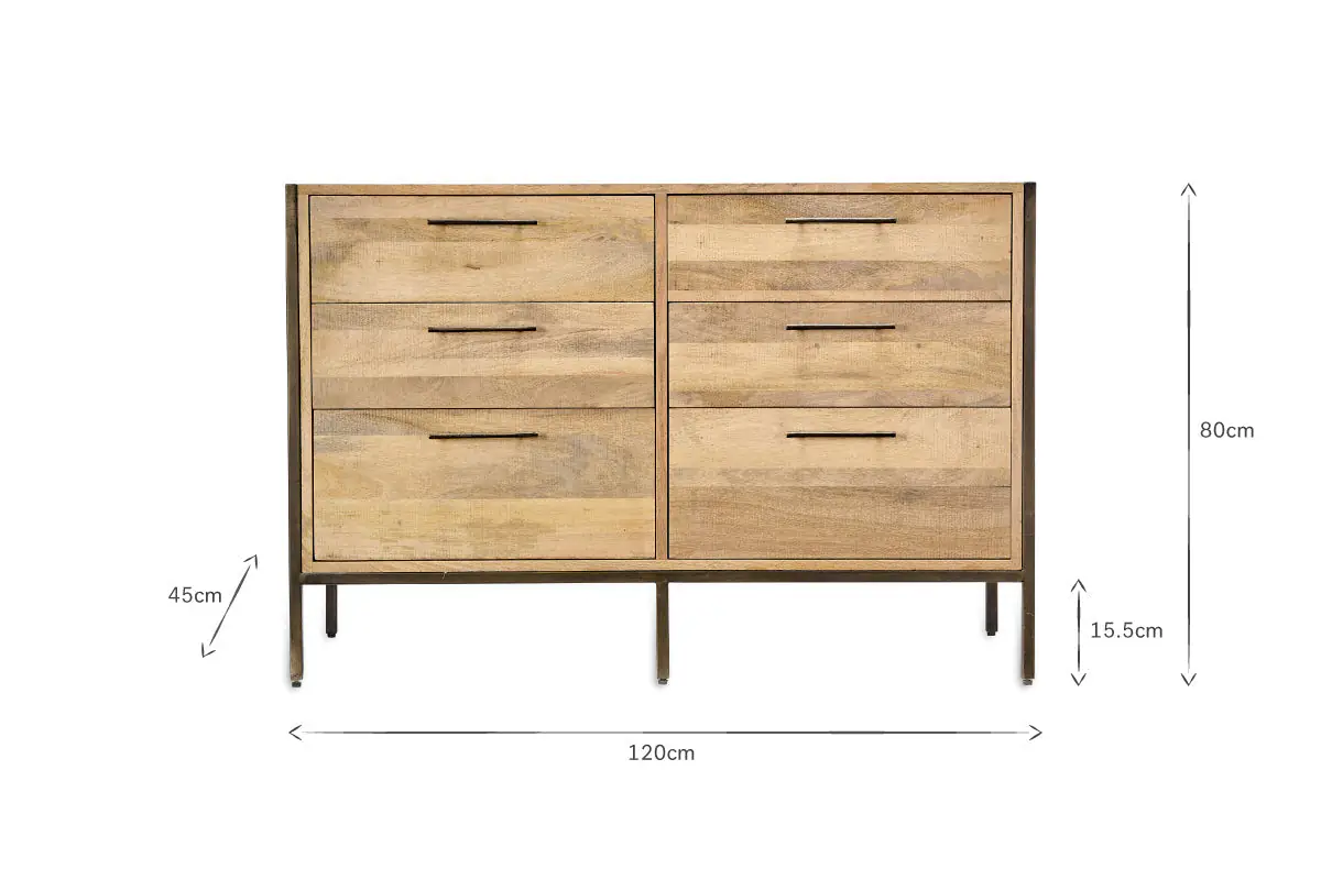 Nkuku - Dasai Mango Wood Chest of Drawers