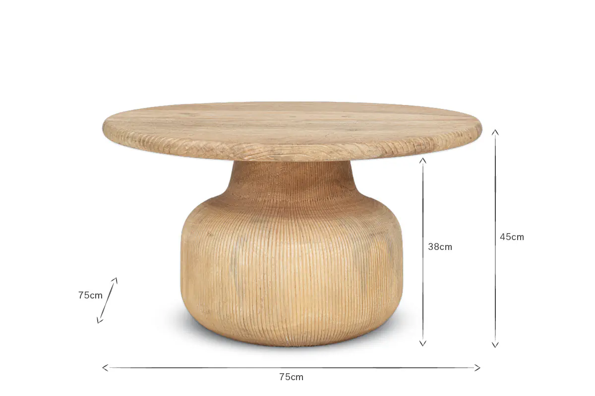 Nkuku - Vivan Grooved Wood Coffee Table