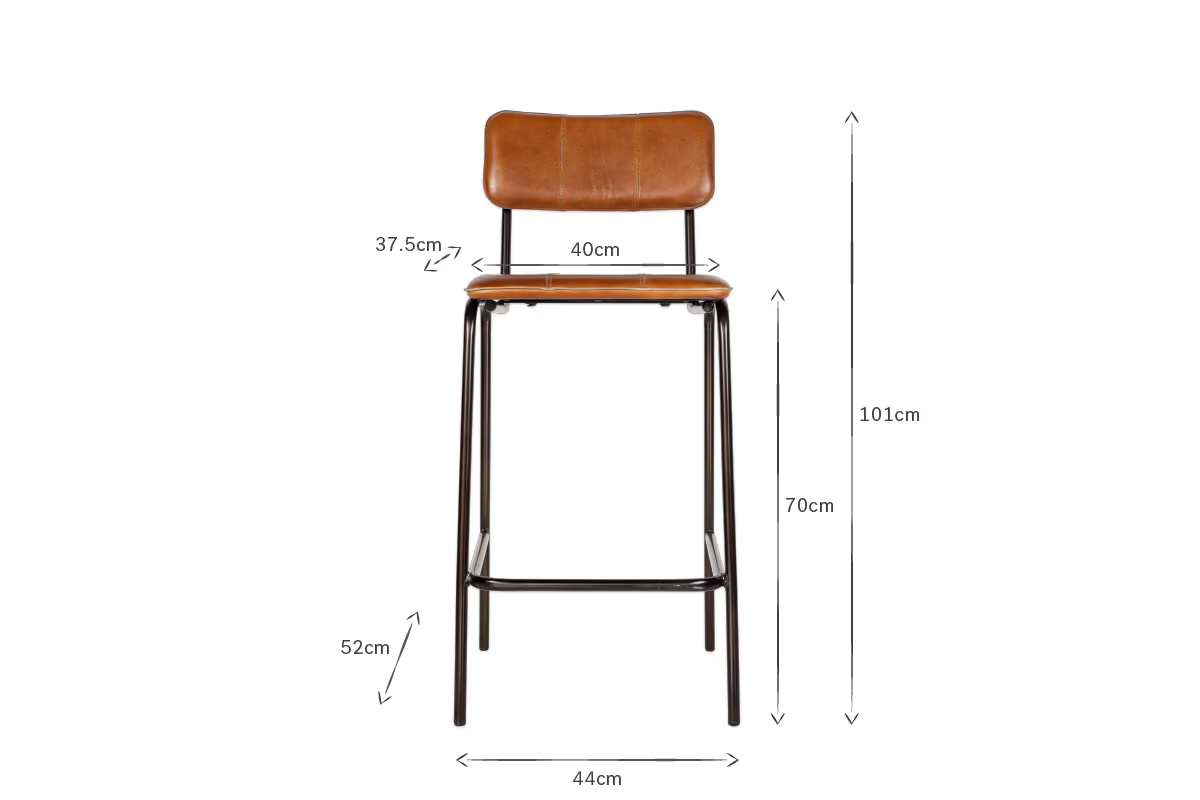 Nkuku - Ukari Counter Chair - Aged Tan