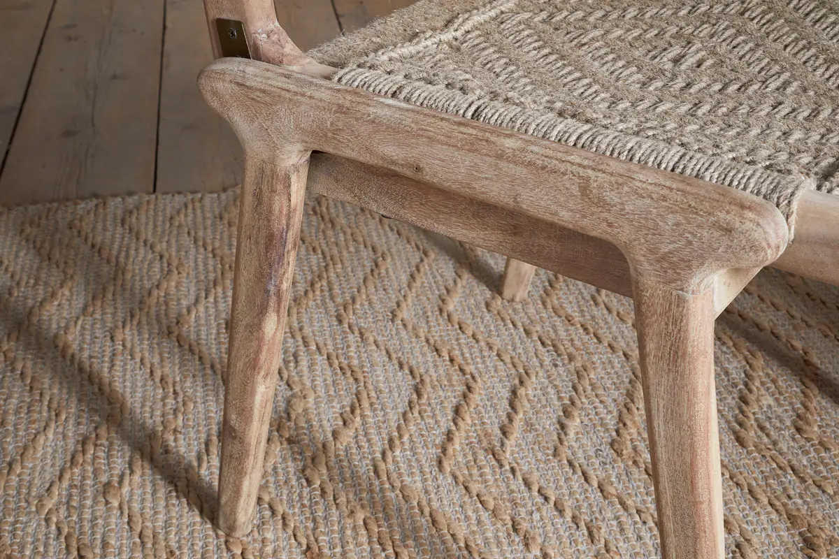 Nkuku - Vinay Woven Armless Dining Chair - Natural