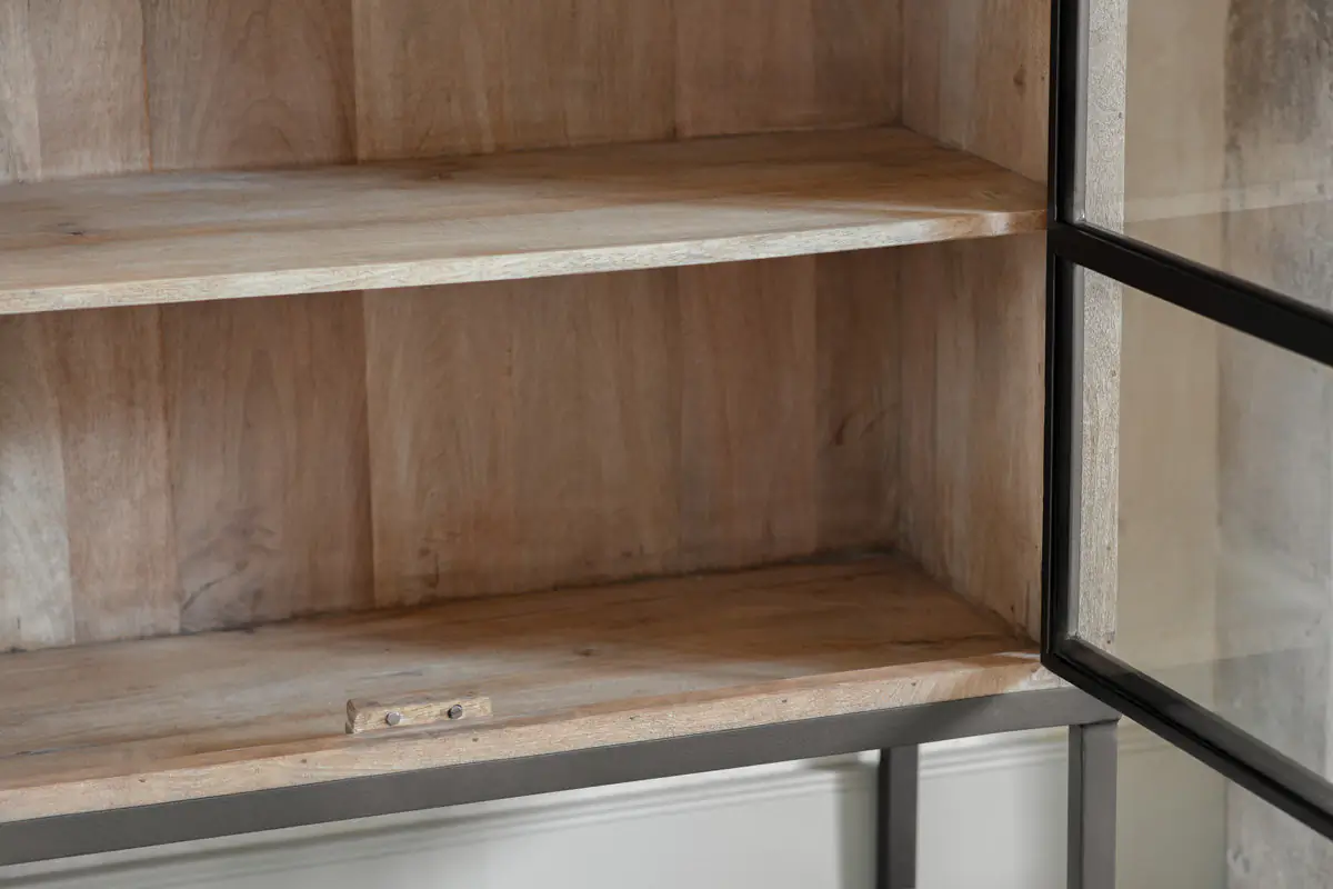 Nkuku - Nirvi Wood & Iron Cabinet - Black