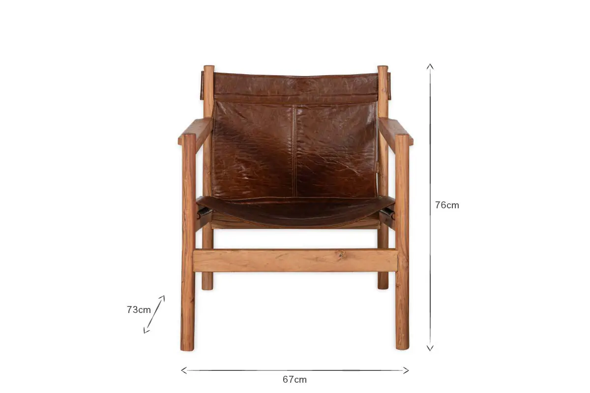 Nkuku - Dalibar Leather Lounger - Tan