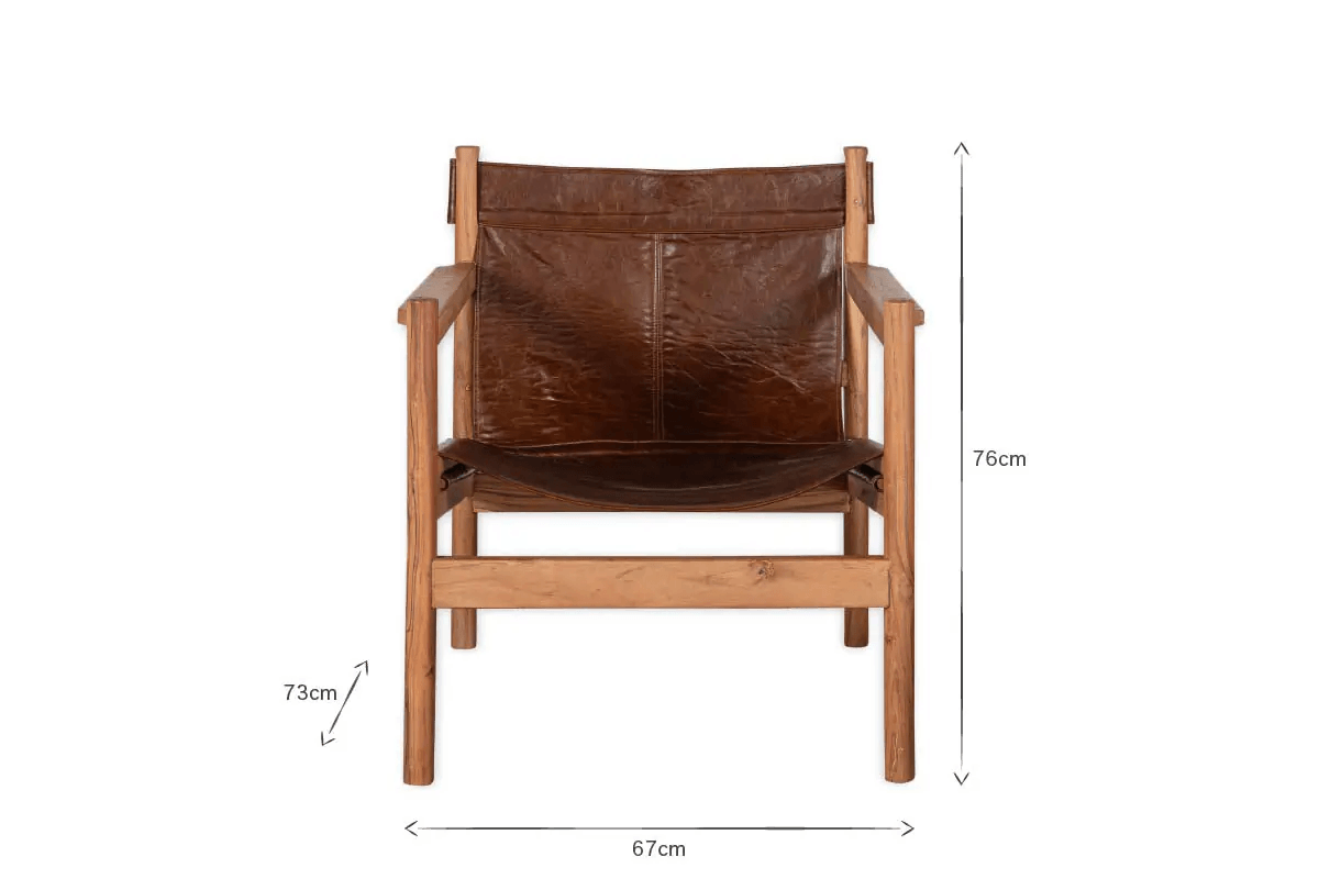 Nkuku - Dalibar Leather Lounger - Tan