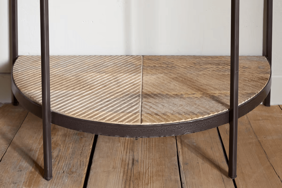 Nkuku - Aasha Mango Wood Half Moon Console Table - Natural