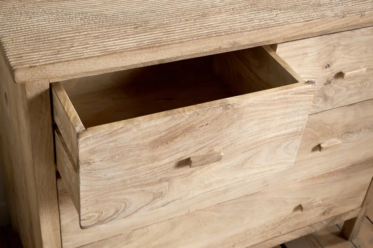 Nkuku - Vivan Grooved Chest of Drawers - Natural