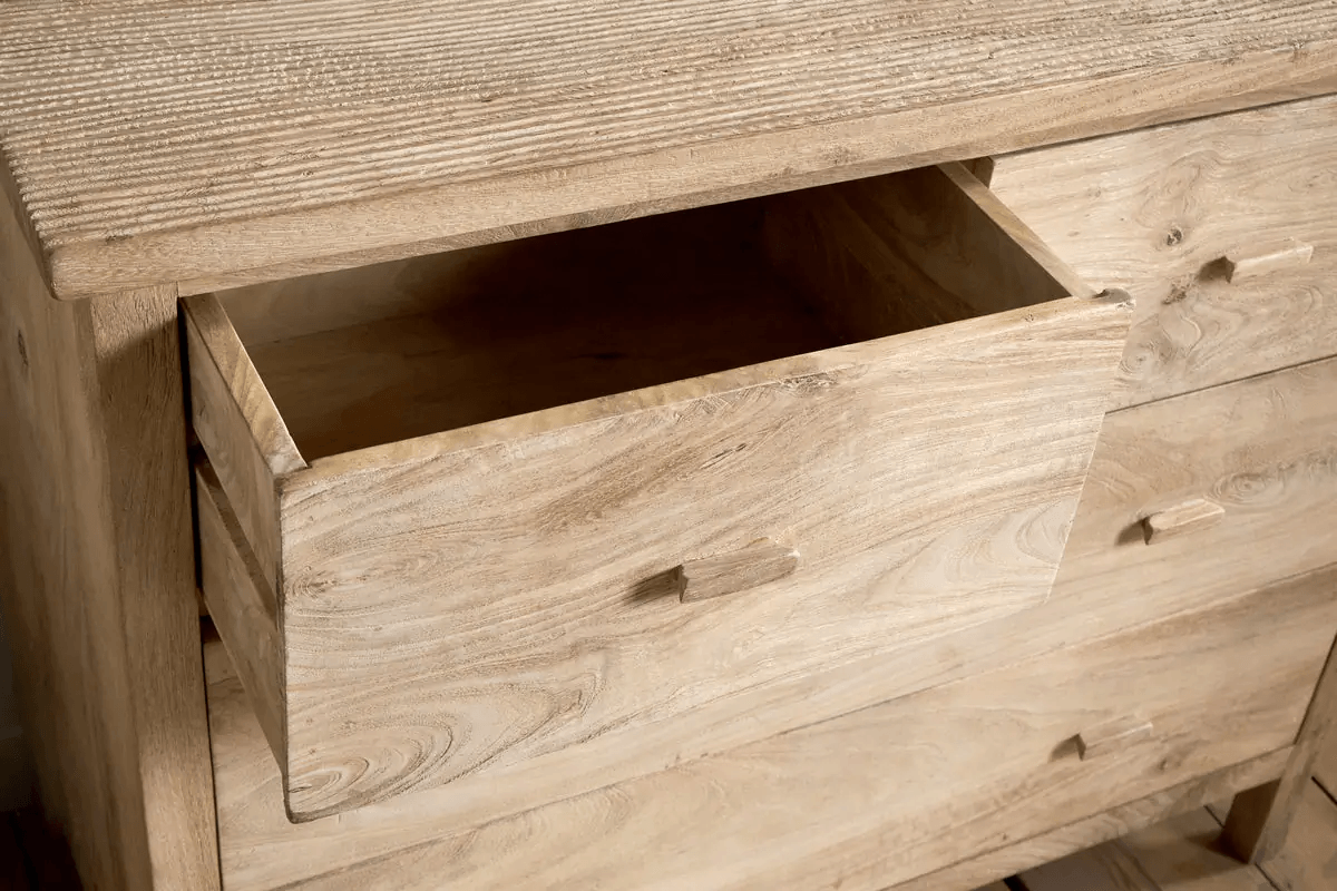 Nkuku - Vivan Grooved Chest of Drawers - Natural