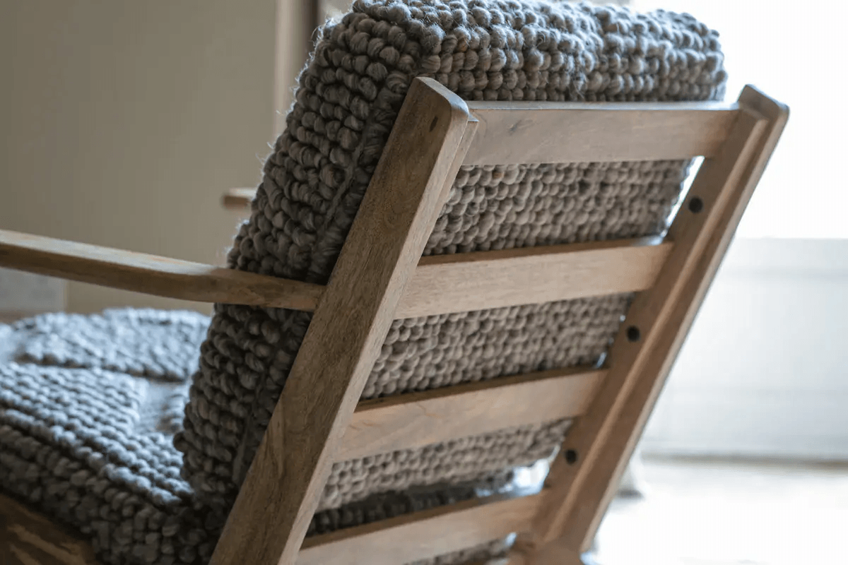 Nkuku - Keya Chunky Weave & Mango Wood Chair - Natural