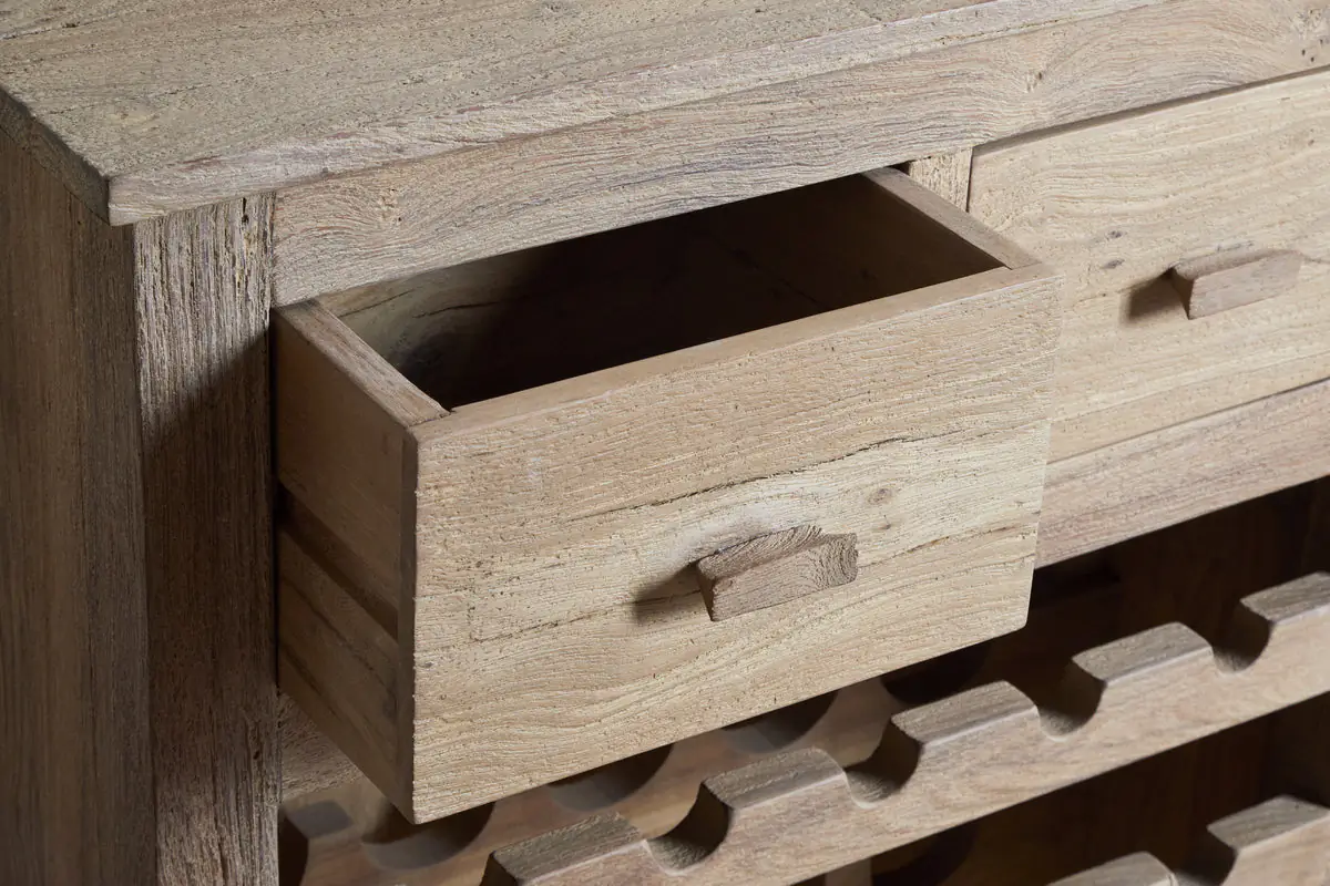 Nkuku - Shanthi Reclaimed Wood Wine Rack - Natural