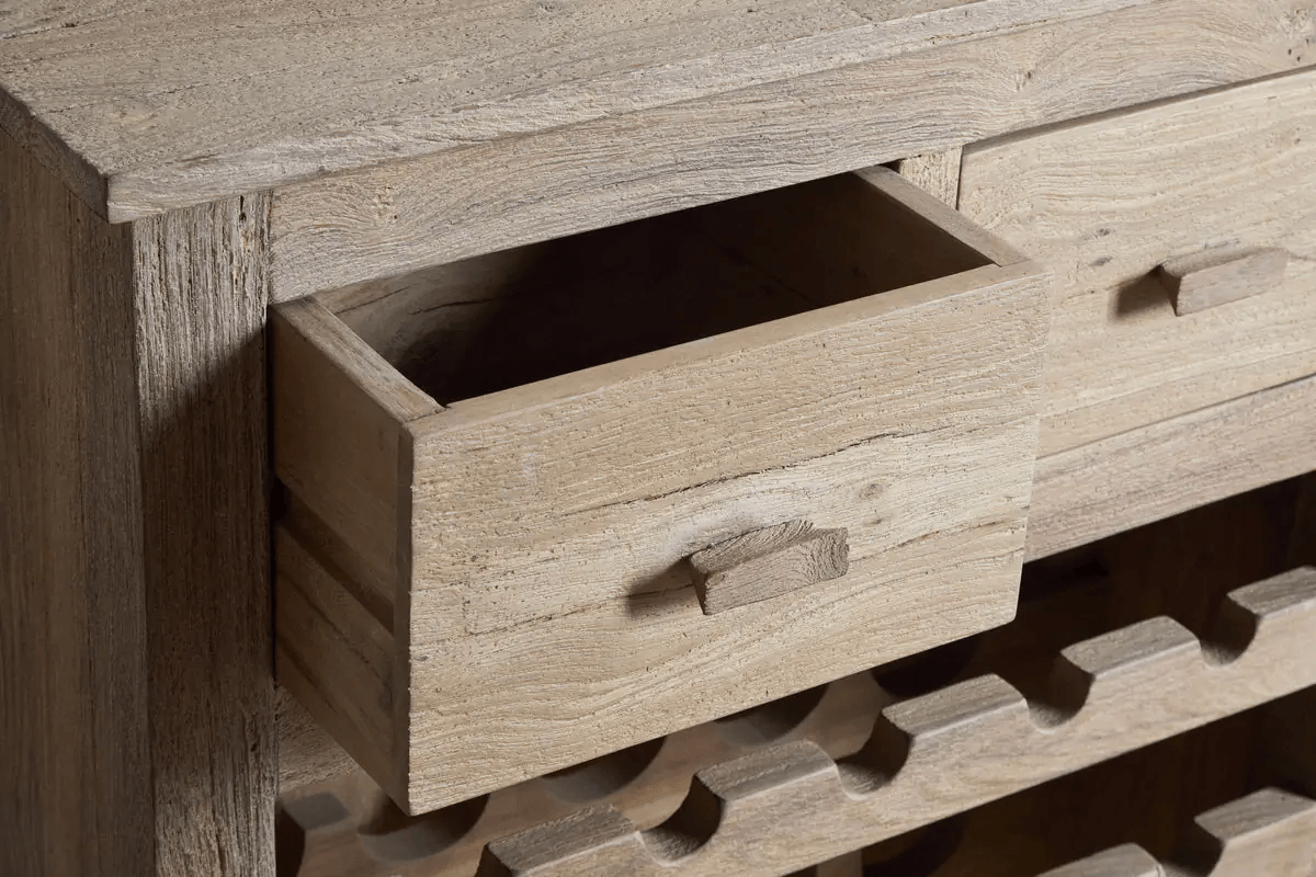 Nkuku - Shanthi Reclaimed Wood Wine Rack - Natural