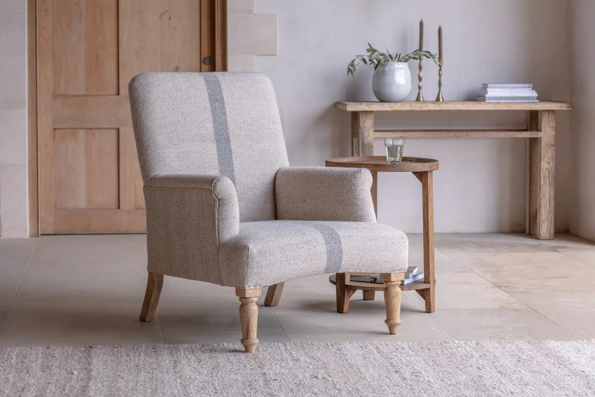 Nkuku - Kallu Wool & Cotton Occasional Chair - Natural