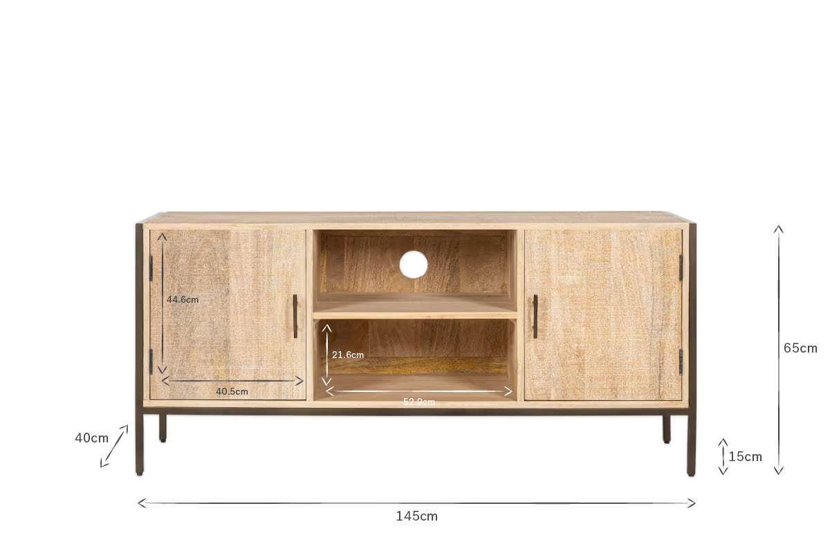 Nkuku - Dasai Mango Wood Media Unit