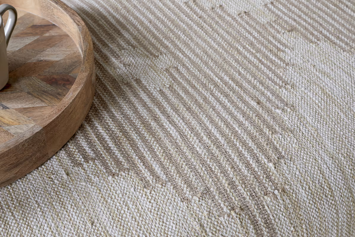 Nkuku - Aranya Upholstered Ottoman - Natural