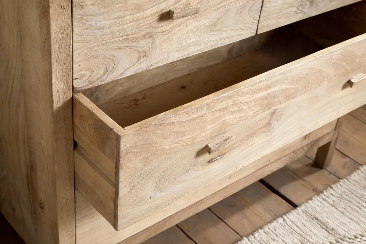 Nkuku - Vivan Grooved Chest of Drawers - Natural