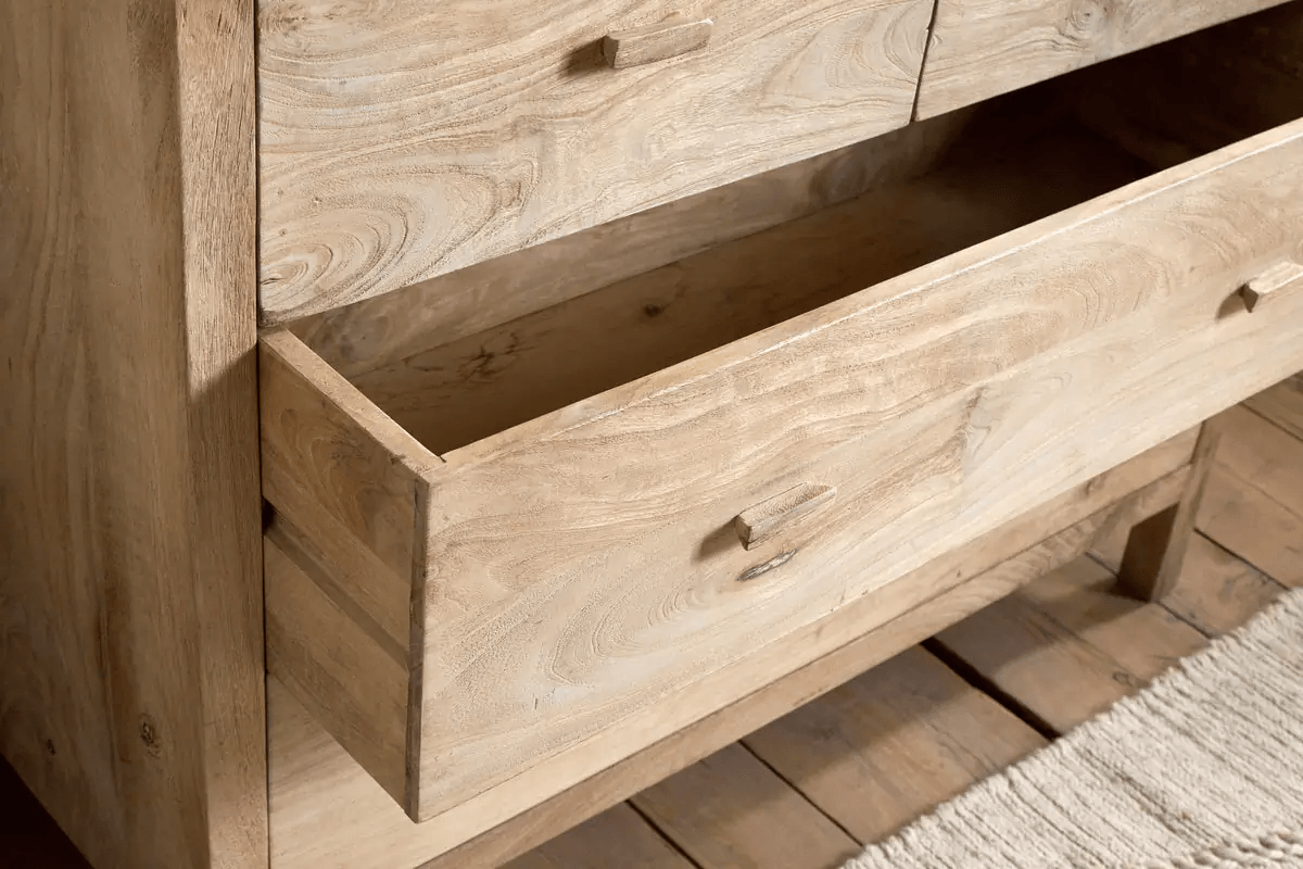 Nkuku - Vivan Grooved Chest of Drawers - Natural