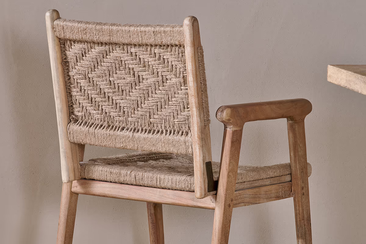 Nkuku - Vinay Woven Dining Chair - Natural