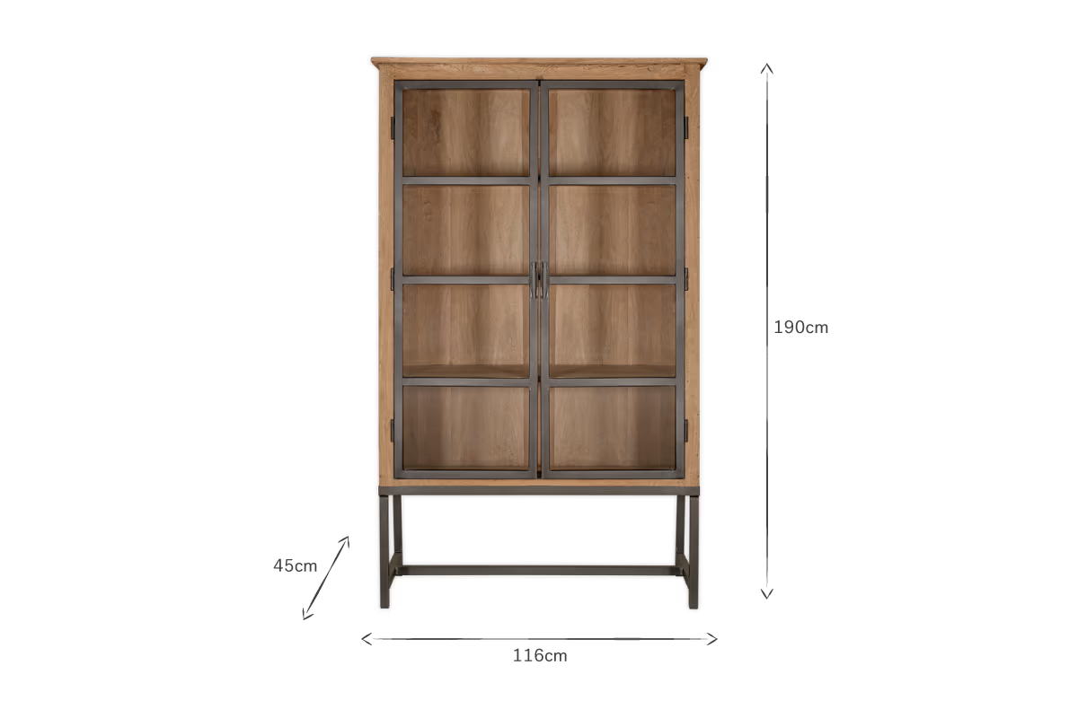 Nkuku - Nirvi Wood & Iron Cabinet - Black