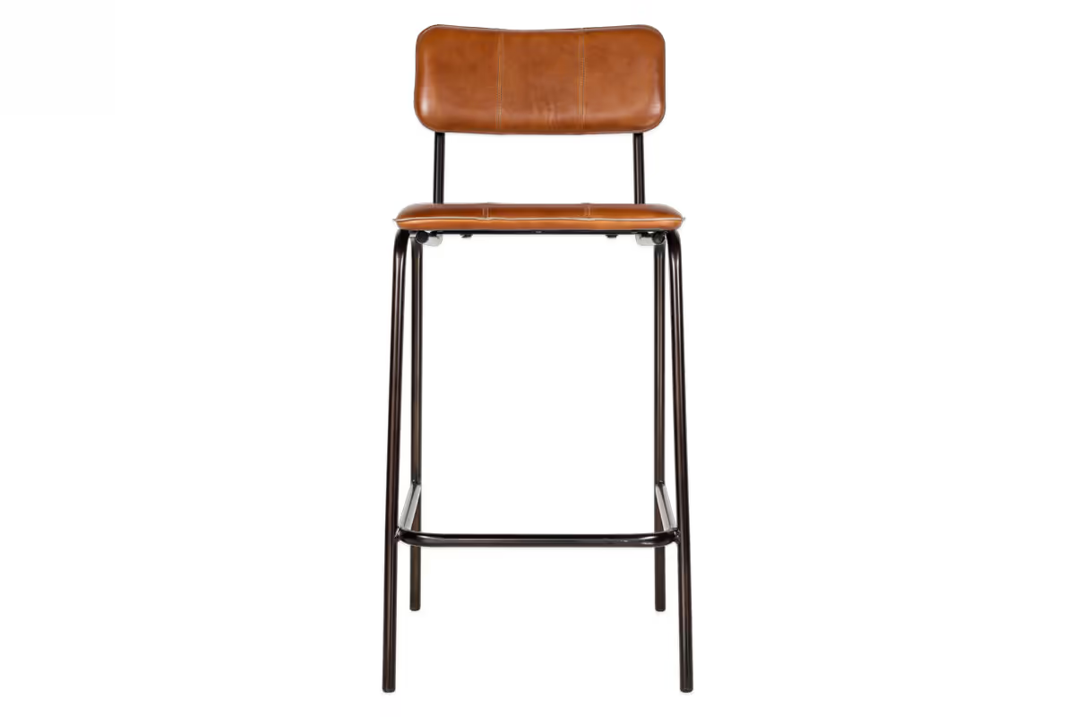 Nkuku - Ukari Counter Chair - Aged Tan