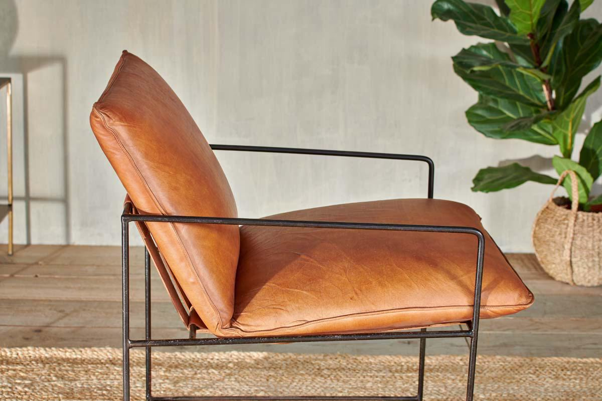 Nkuku - Durium Leather Lounger - Aged Tan