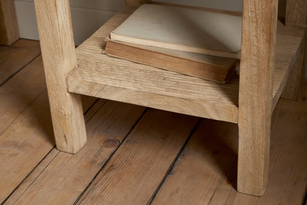 Nkuku - Vivan Grooved Bedside Table - Natural