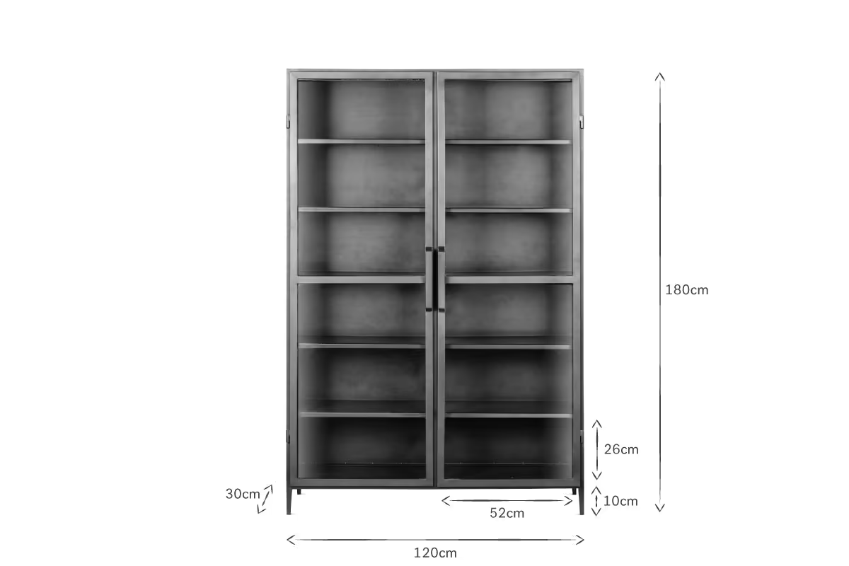 Nkuku - Takua Iron Cabinet - Wide