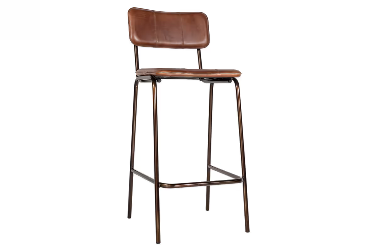 Nkuku - Ukari Counter Chair - Chocolate Brown
