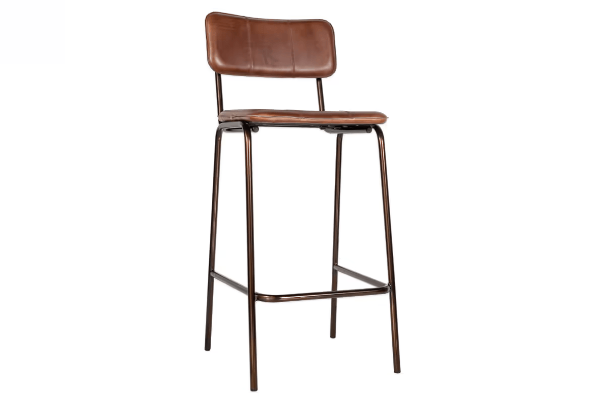 Nkuku - Ukari Counter Chair - Chocolate Brown