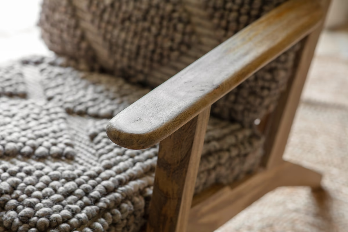 Nkuku - Keya Chunky Weave & Mango Wood Chair - Natural