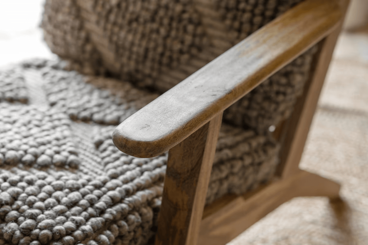 Nkuku - Keya Chunky Weave & Mango Wood Chair - Natural