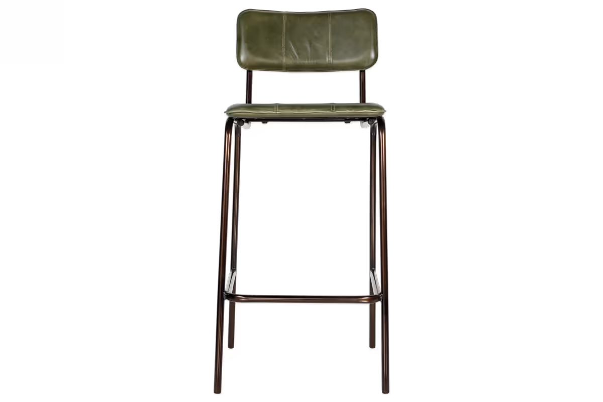 Nkuku - Ukari Counter Chair - Rich Green