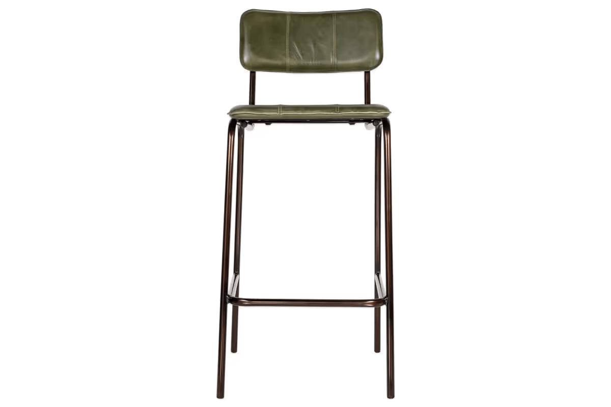 Nkuku - Ukari Counter Chair - Rich Green