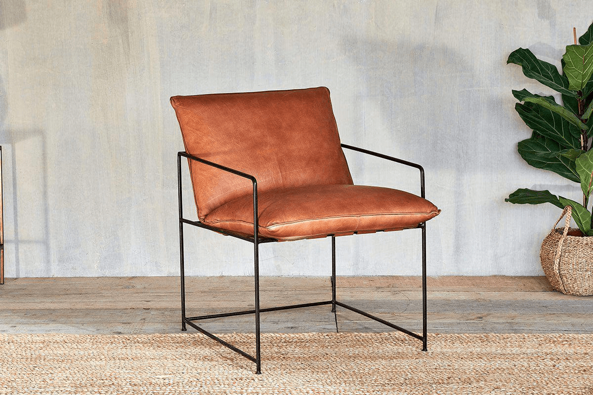 Nkuku - Durium Leather Lounger - Aged Tan