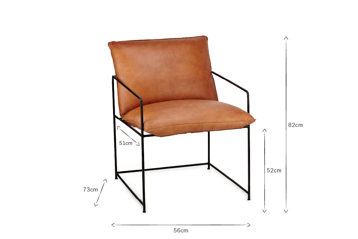 Nkuku - Durium Leather Lounger - Aged Tan