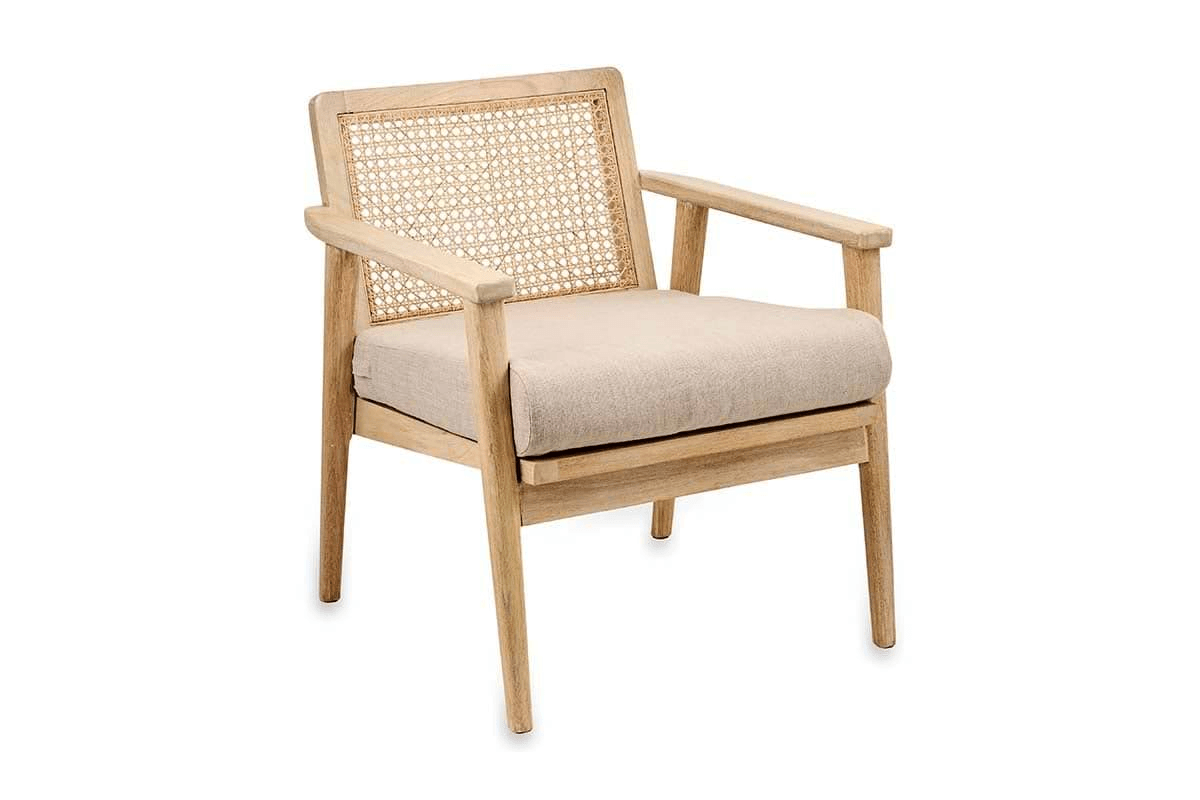 Nkuku - Atri Mango Wood & Cane Occasional Chair